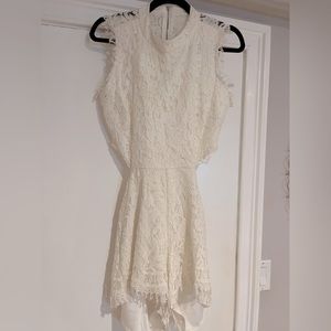Alexis white lace romper